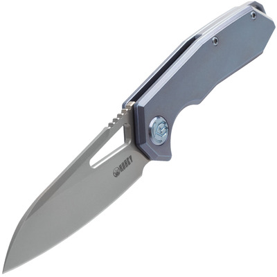 KUBEY Vagrant Couteau Pliant à Verrouillage Frame, Manche en Titane Bleu KB284B - KNIFESTOCK