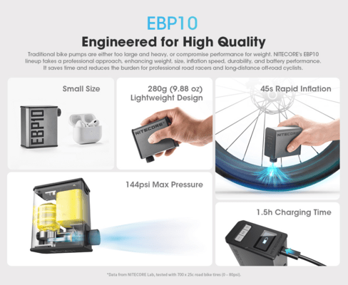 Nitecore elektrická pumpa EBP10 - KNIFESTOCK