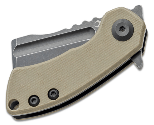 Kansept Mini Korvid Gray TiCn Coated 154CM Light Sand G10 Handle T3030A2 - KNIFESTOCK