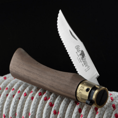 OLD BEAR® L - STAINLESS STEEL, WALNUT HANDLE, SERRATED BLADE 9337/21_LN - KNIFESTOCK