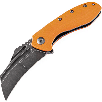 KANSEPT KTC3 Black TiCn Coated 154CM Orange G10 Handle T1031A4 - KNIFESTOCK