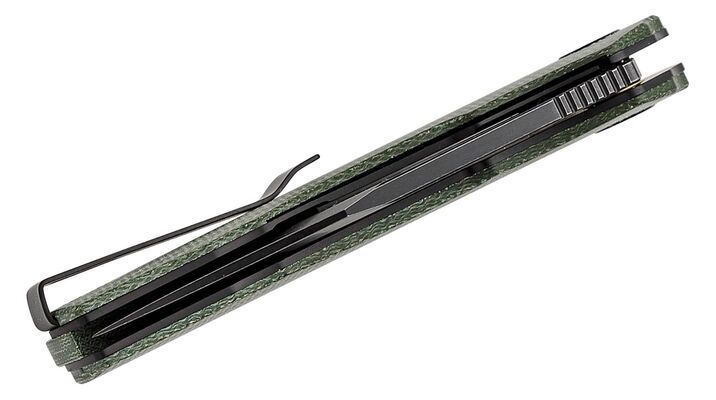 Petrified Fish PFP03 Victor Black Stonewash K110 Green Micarta PFP03GRMW - KNIFESTOCK