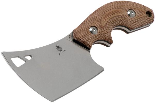 Kizer Butcher Fixed Blade Knife, Brown Micarta - 1039C2 - KNIFESTOCK