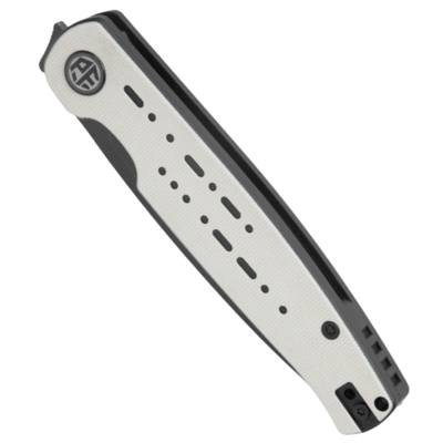 Petrified Fish PFE07 Morse Black Stonewashed 154CM White with Black G10 PFE07WDW - KNIFESTOCK