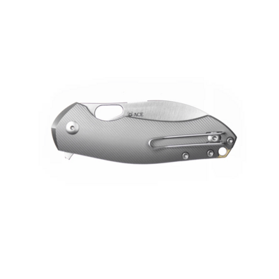 Giant Mouse ACE Biblio-XL Textured Titanium / Satin Magnacut - KNIFESTOCK