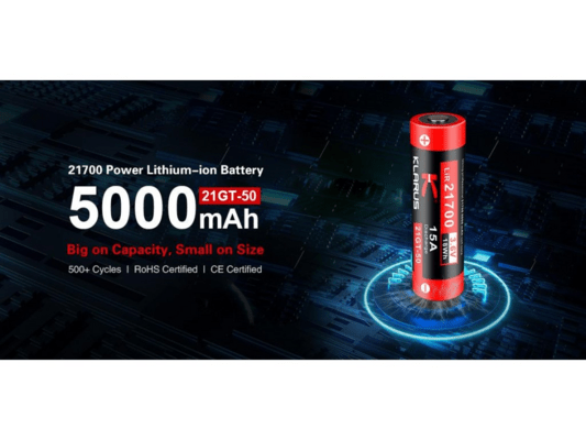 KLARUS 5000mAh 21700 Power Lithium-ion Battery 21GT-50 - KNIFESTOCK