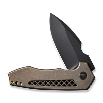 WE Knife Harpen Bronze Titanium Handle WE23019-3 - KNIFESTOCK