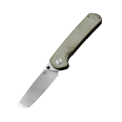 Bestech SLEDGEHAMMER D2, Satin+stonewash, Beige Micarta BG31D - KNIFESTOCK