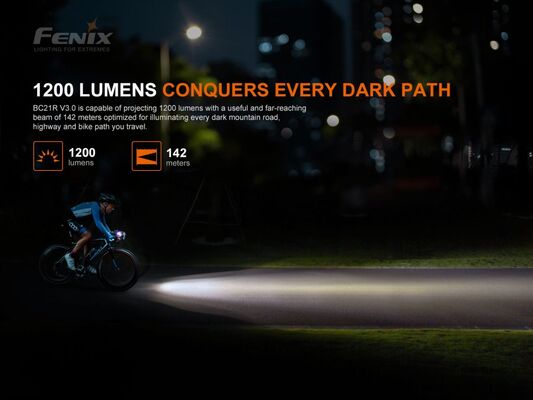 Fenix BC21R V3.0 Wiederaufladbare Leuchte für Rad 1200 lm  BC21RV30 - KNIFESTOCK