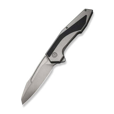 Civivi Hypersonic Gray Stonewashed 14C28N/Gray, Black G10 C22011-2 - KNIFESTOCK