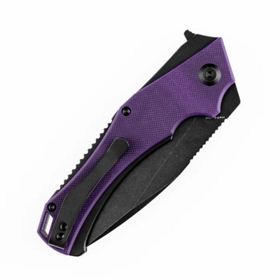 Kansept Mini Hellx Black TiCn Coated D2 Purple G10 T2008A6 - KNIFESTOCK