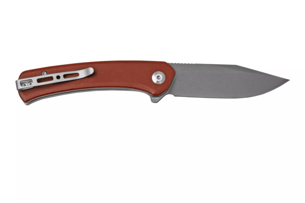 Sencut Snap Burgundy G10 HandleGray S/S LinerGray Stonewashed 9Cr18MoV Blade SA05A-V1 - KNIFESTOCK