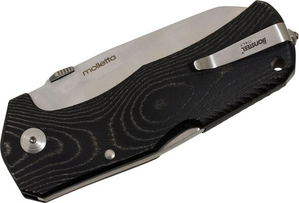 Lionsteel Solid LockBack BLACK Micarta handle Sleipner SATIN Blade IKBS TM1 MS - KNIFESTOCK
