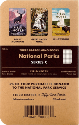 Field Notes National Parks C: Rocky Mountain, Great Smoky Mtns, Yellowstone (Graph paper) FNC-43c - KNIFESTOCK