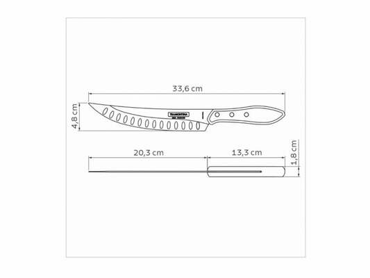 Tramontina Churrasco Polywood hússzeletelő kés 20cm, barna 21180/198 - KNIFESTOCK