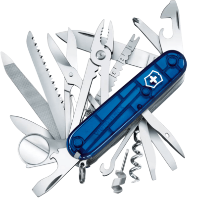 VICTORINOX SWISS CHAMP, bleu translucide 1.6795.T2 - KNIFESTOCK