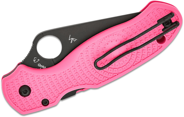 Spyderco Para 3 Pink Lightweight Black Blade Living Beyond Breast Cancer Reveal 14 C223PPNBK - KNIFESTOCK