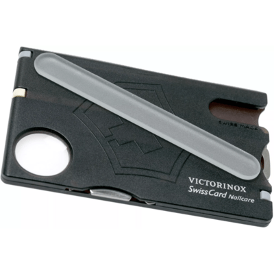 Victorinox SwissCard Nailcare, nero trasparente 0.7240.T3 - KNIFESTOCK