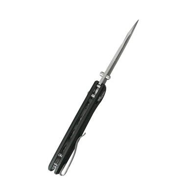 KUBEY Bluff Sandblasted Sandvik 14C28N Blade Black G10 Crossbar lock KU248F - KNIFESTOCK