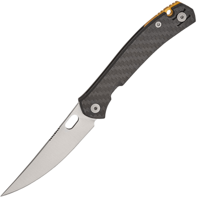 Giant Mouse ACE Bleecker Carbon Fiber &amp; Titanium / Satin Magnacut - KNIFESTOCK