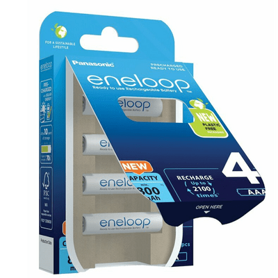 Panasonic oplaadbare ENELOOP AA NiMH 4 stuks. PANENE4AA - KNIFESTOCK