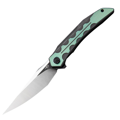 Bestech SAMARI M390, Satin+Black, Titanium, Black+Green BT2009C - KNIFESTOCK