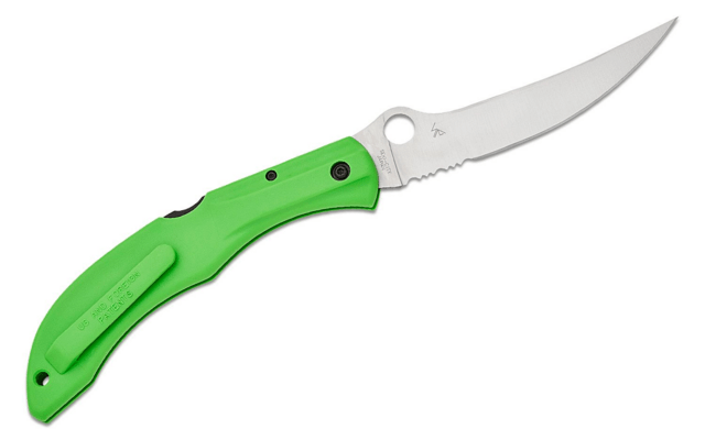 Spyderco Catcherman Salt Green Lightweight LC200N SPRINT Reveal 14 C17PSGR - KNIFESTOCK