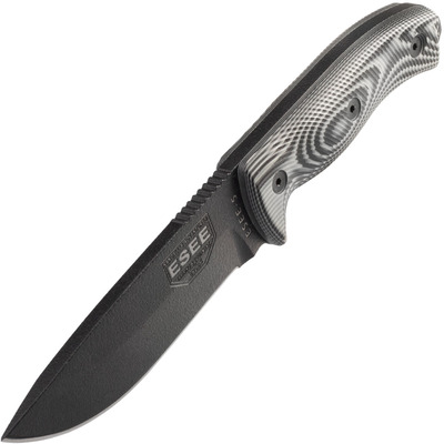 ESEE Knives Model 5 Black Blade 3D Grey-Black G10 survival knife 5PB-002 kydex sheath + clip plate - KNIFESTOCK