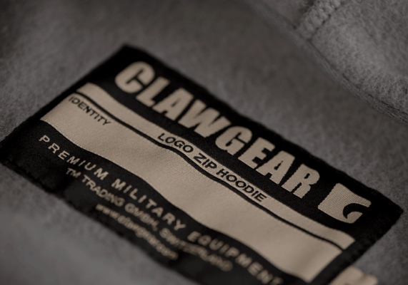 CLAWGEAR  CG Logo Zip Hoodie Wolf Grey  XL TMH34257 - KNIFESTOCK