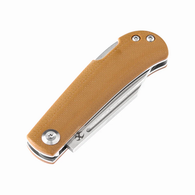 Kansept Wedge (Back Lock) 154CM Yellowish-Brown G10 T2026B9 - KNIFESTOCK