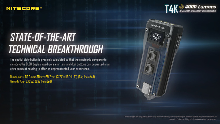 Nitecore flashlight T4K - KNIFESTOCK