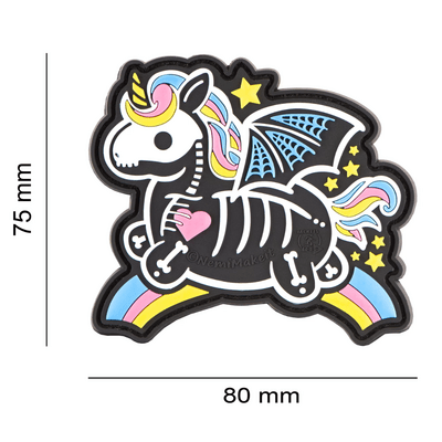 Claw Gear Skeleton Unicorn Rubber Patch - KNIFESTOCK