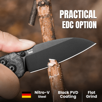 Kizer Clutch Lock Exist Nick Serrano Nitro V Micarta V3681A1 - KNIFESTOCK