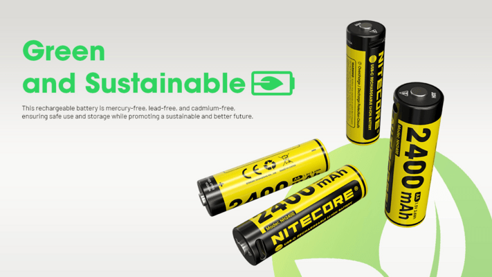 Nitecore Nitecore batteries NH2400(2pcs) - KNIFESTOCK