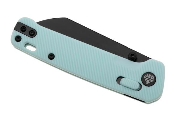 QPS Penguin Glyde 14C28N, nero, Manico: Ice cream blue FRN QS130GL-D2 - KNIFESTOCK