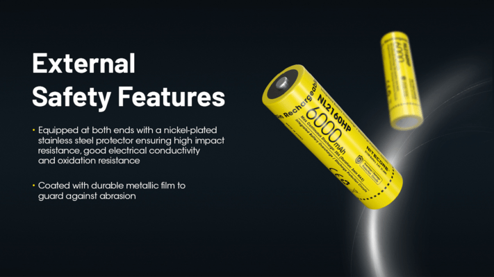 Nitecore NL2160 21700 Rechargeable Li-ion Battery – 6000mAh - KNIFESTOCK