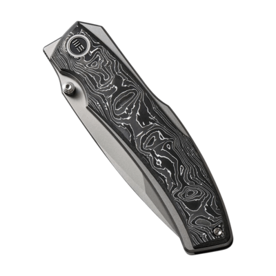 We Knife SwordfinAluminum Foil Carbon Fiber Handle Gray Titanium LinerSilver B - KNIFESTOCK