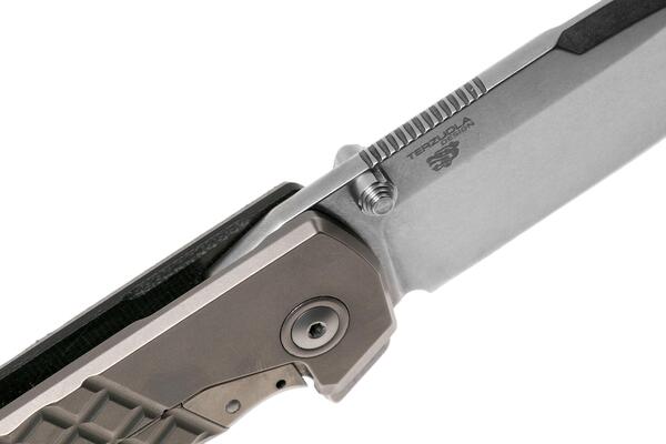 MKM MAXIMO Titanium-runko ja musta canvas Micarta-kahva BÖHLER M390 MK MM-BCT - KNIFESTOCK