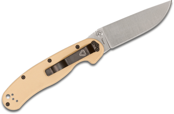 Ontario RAT II Linerlock Desert Tan D2 ON8828DT - KNIFESTOCK