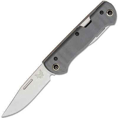 BENCHMADE Weekender 2-Blade Slipjoint Folding Knife, Cool Gray G-10 - 317 - KNIFESTOCK