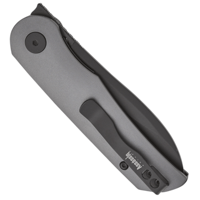 Petrified Fish PFE16 El Camino Black Stonewashed N690 Hard anodizing Gray Aluminum PFE16GAADW - KNIFESTOCK