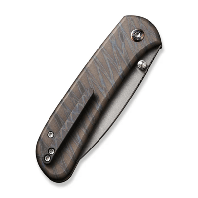 WE Knife Qubit Tiger Stripe Pattern Flamed Titanium Handle WE22030F-4 - KNIFESTOCK