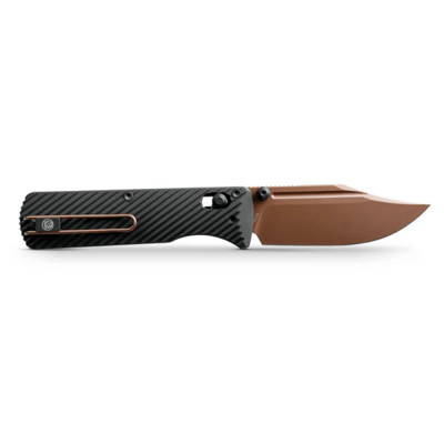 Vosteed Vombat M390 Copper Dune Aluminum Black A4106 - KNIFESTOCK