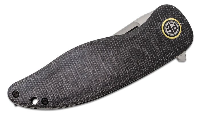 Petrified Fish PFP06 Simum Satin K110 Black Micarta PFP06DMS - KNIFESTOCK