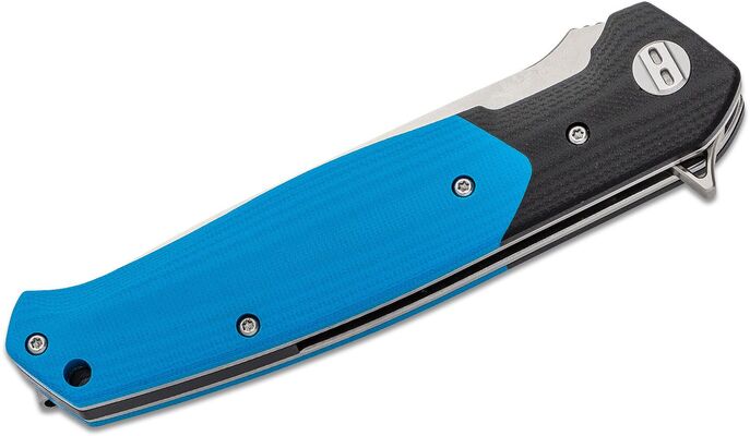 Bestech SWORDFISH D2, satin, Black and blue G10 BG03D - KNIFESTOCK