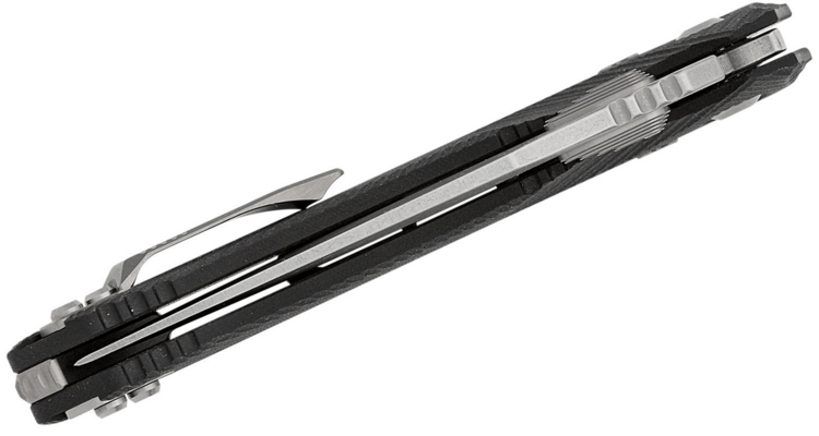 Microtech AMPHIBIAN RAM LOK STW STD FLUTED BK 137RL-10FLGTBK - KNIFESTOCK