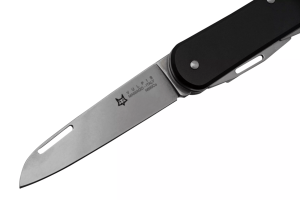 Couteau Pliant Fox-Knives FOX VULPIS Acier Inoxydable N690co Lame Polie, Manche Aluminium Noir FX-V - KNIFESTOCK