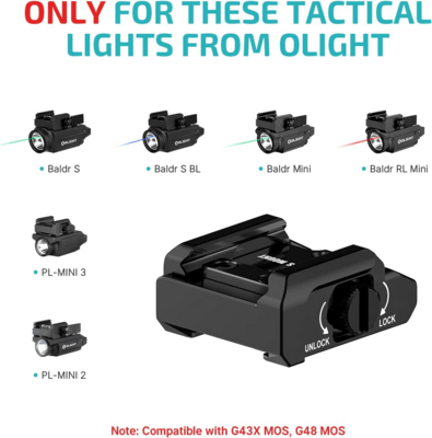 Olight A sliding rail mount for rail mount lights that are compatible with short - KNIFESTOCK