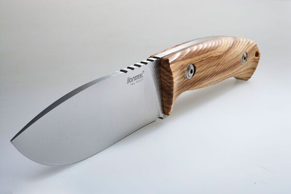 Lionsteel Hunting fix knife with NIOLOX blade Olive wood handle, leather sheath M3 UL - KNIFESTOCK