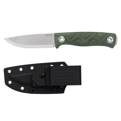 SRM Micarta, 14C28N, OD Green + Pochwa Kydex 702T-MP - KNIFESTOCK